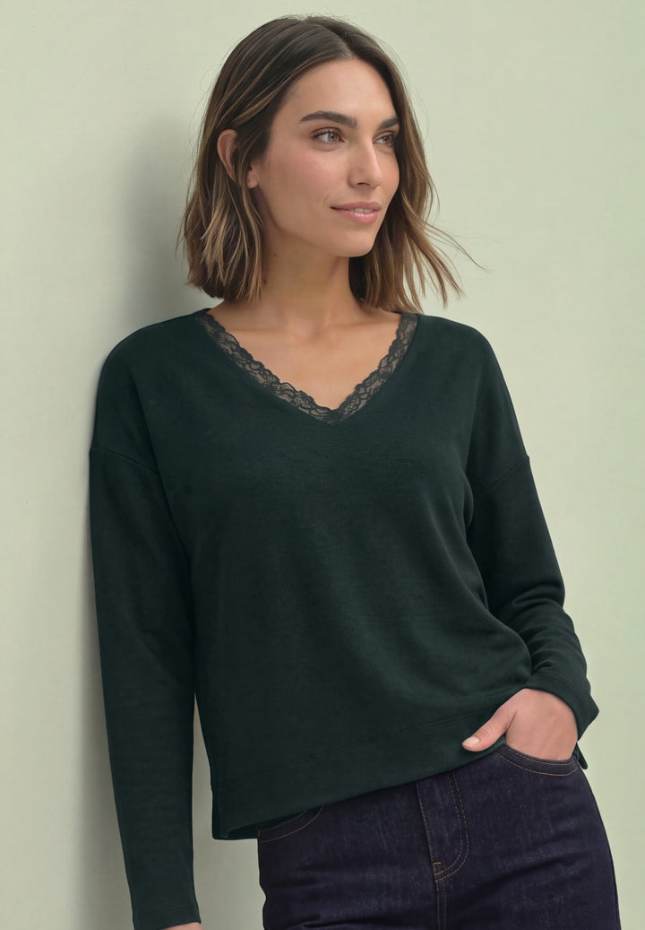 LTD QR soft shirt w.lace colla, stormy green 18101 Bild 3