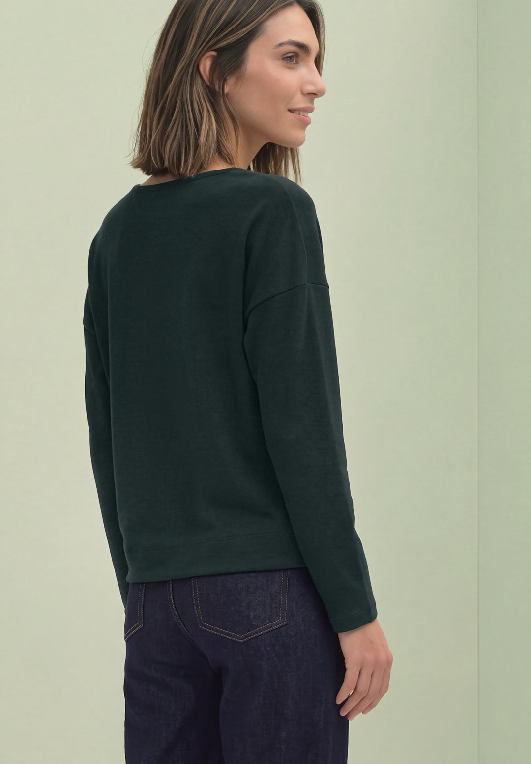 LTD QR soft shirt w.lace colla, stormy green 18101 Bild 4