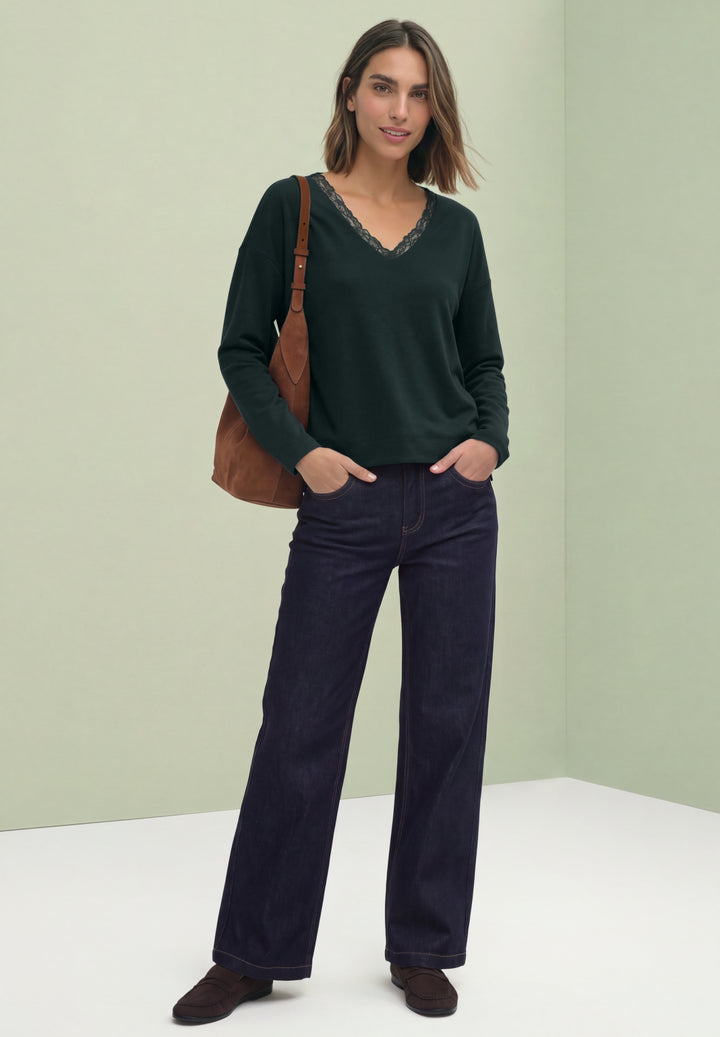 LTD QR soft shirt w.lace colla, stormy green 18101 Bild 5