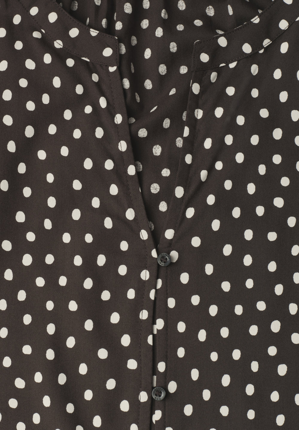 LTD QR Splitneck blouse w butt, black coffee 27874 Bild 2