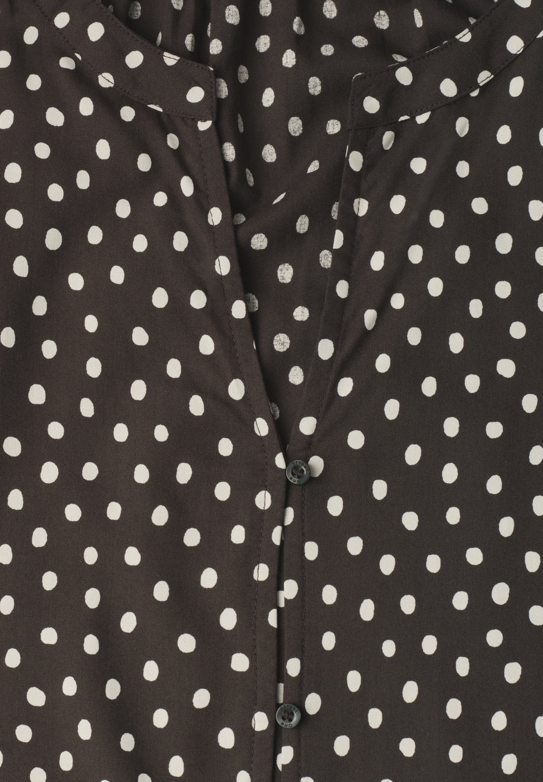 LTD QR Splitneck blouse w butt, black coffee 27874 Bild 2