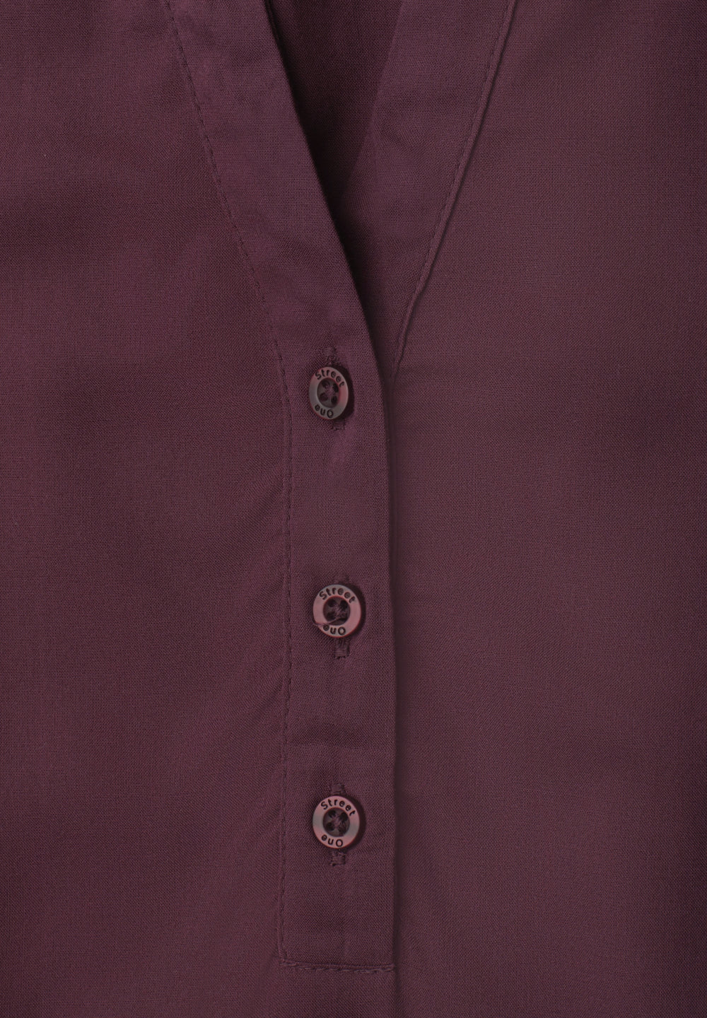 LTD QR Splitneck blouse w gath, rustic rouge 17820 Bild 2
