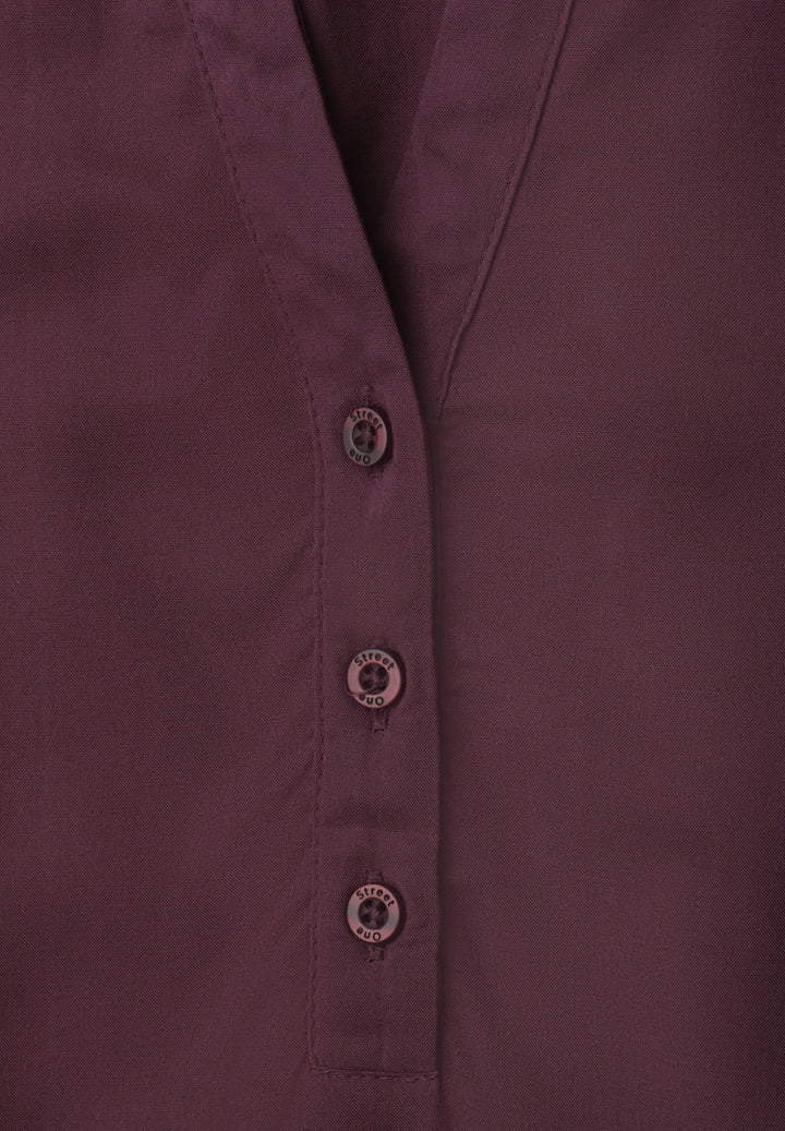 LTD QR Splitneck blouse w gath, rustic rouge 17820 Bild 2