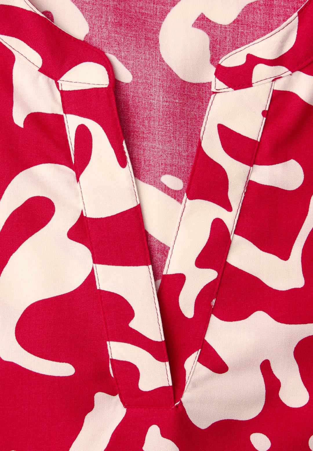 LTD QR Splitneck blouse w turn, salsa red 27504 Bild 2