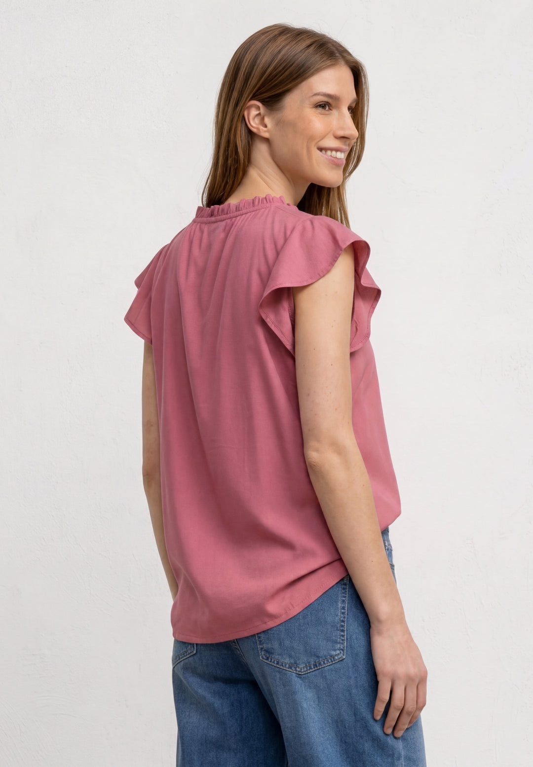 LTD QR Splitneck blousetop w v, blush berry 17846 Bild 4