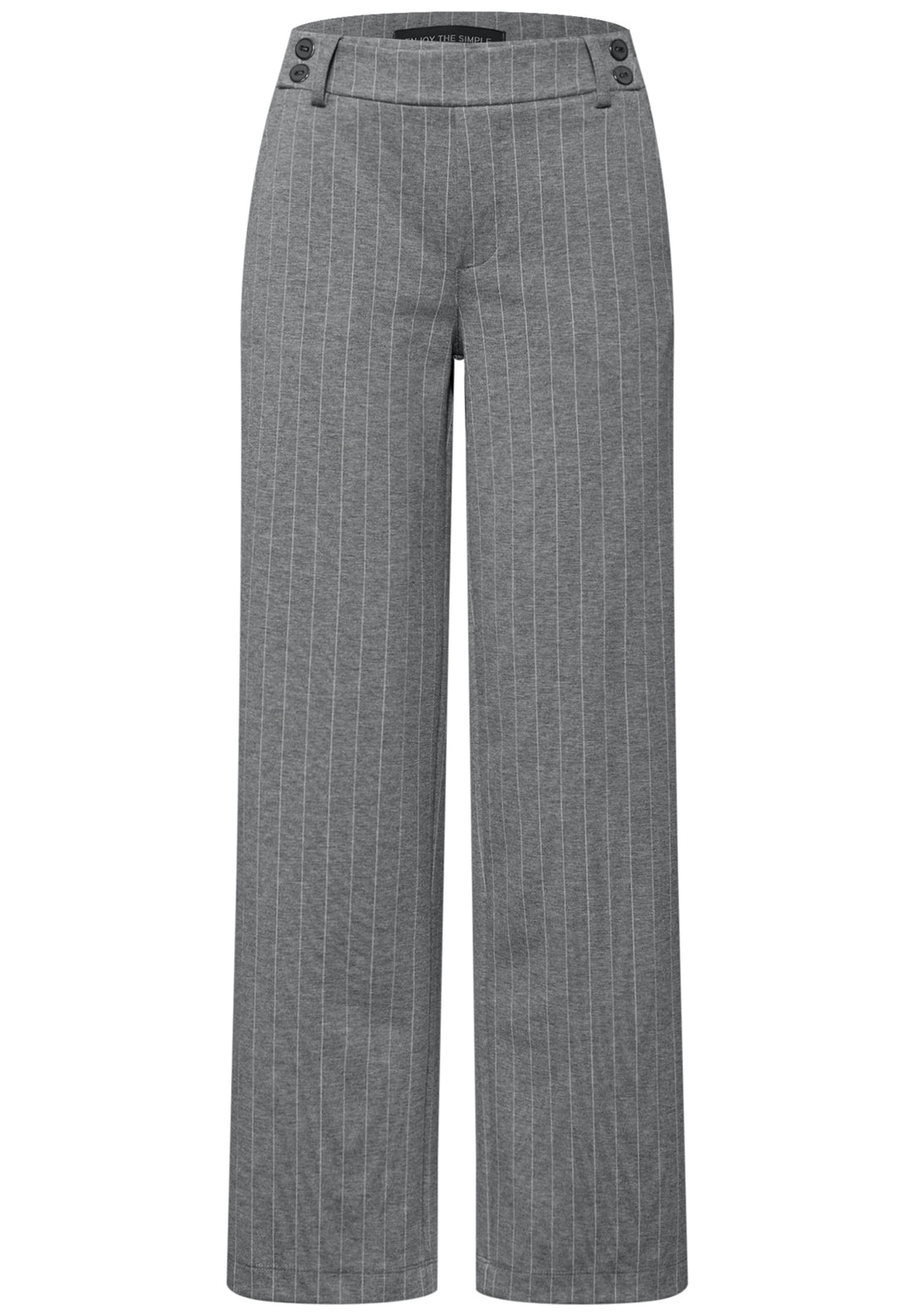 LTD QR Straight Leg_pinstripe_, dark pelican grey mel. 27469 Bild 1