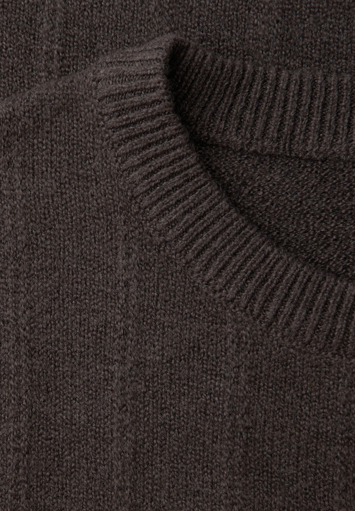 LTD QR_structure sweater, rustic brown mel. 17264 Bild 2