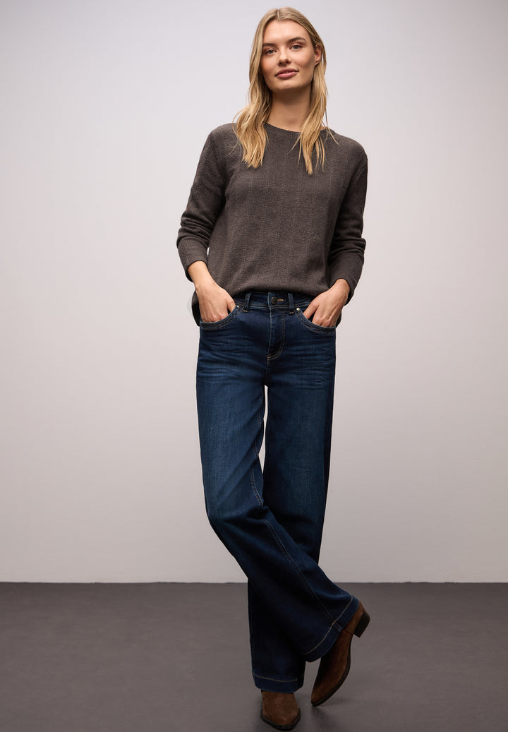 LTD QR_structure sweater, rustic brown mel. 17264 Bild 5