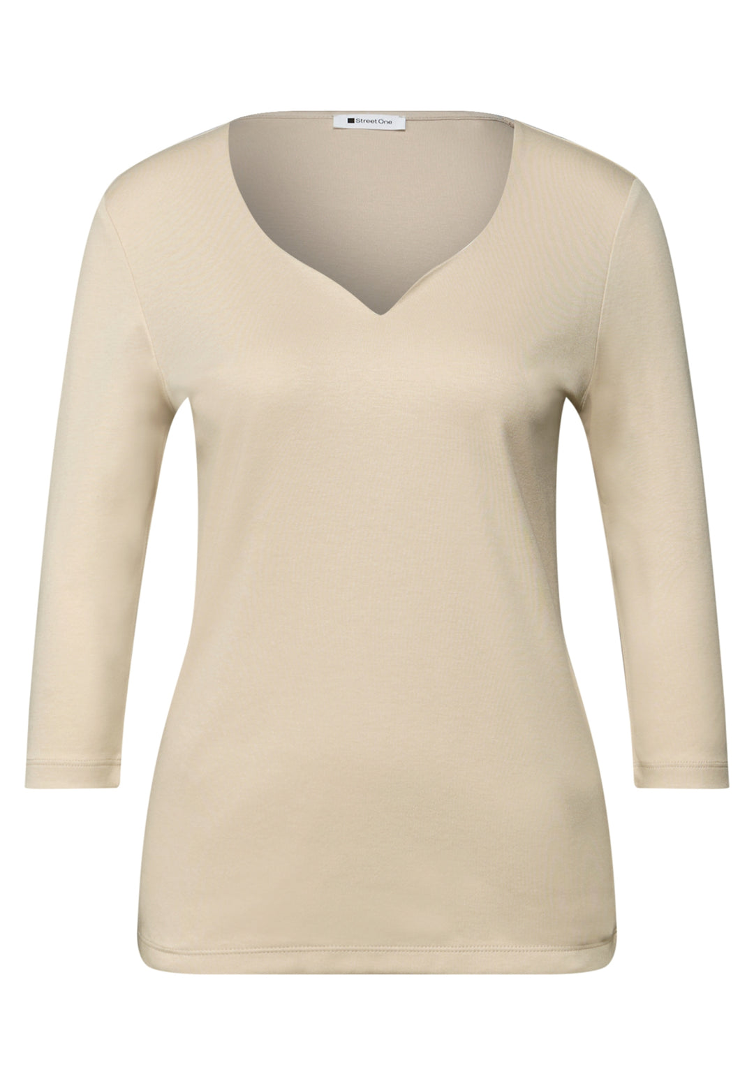 LTD QR Style heart neck Ada 3/, cotton beige 16667 Bild 1