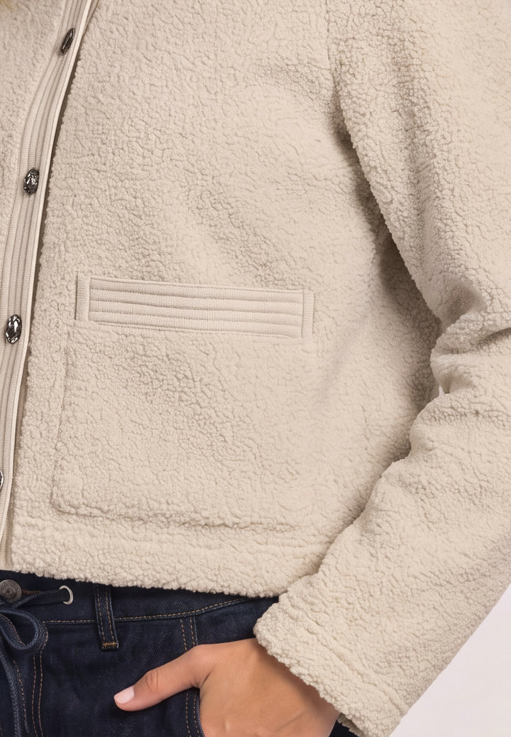 LTD QR teddy jacket w.woven de, clay sand 17727 Bild 6