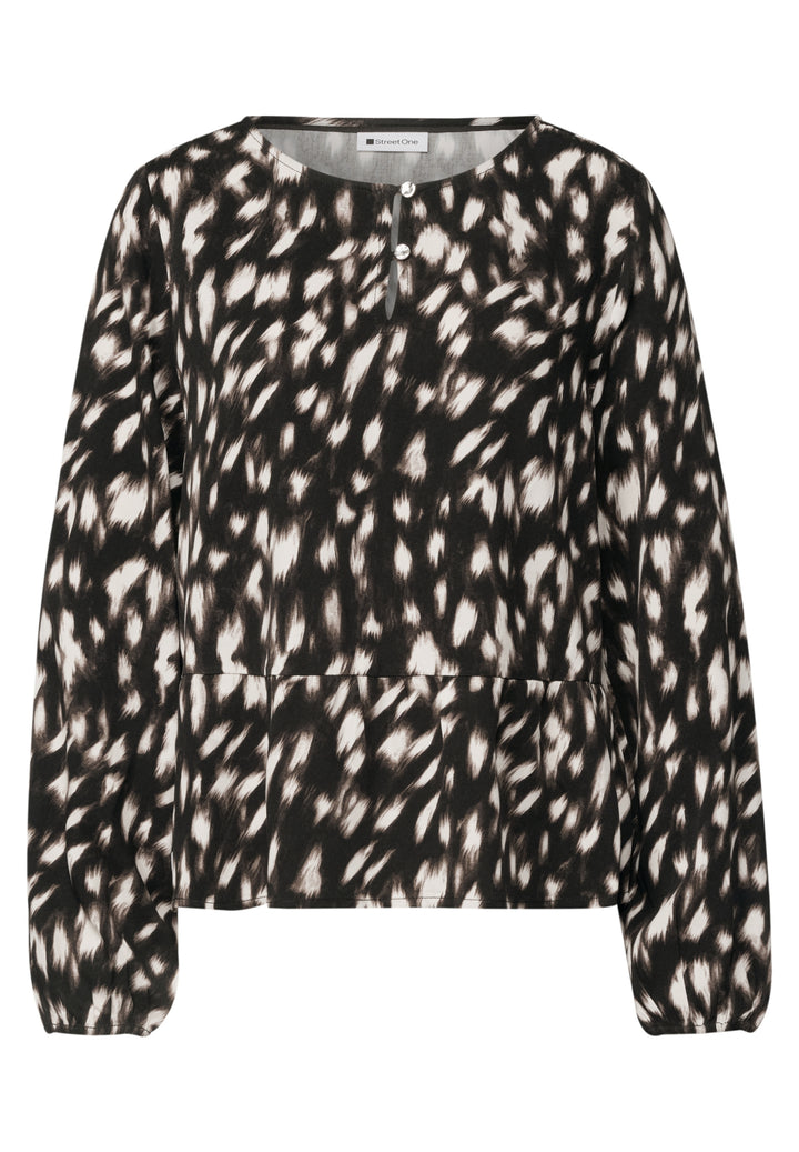 LTD QR Tunicblouse w peplum AO, Black 30001 Bild 1