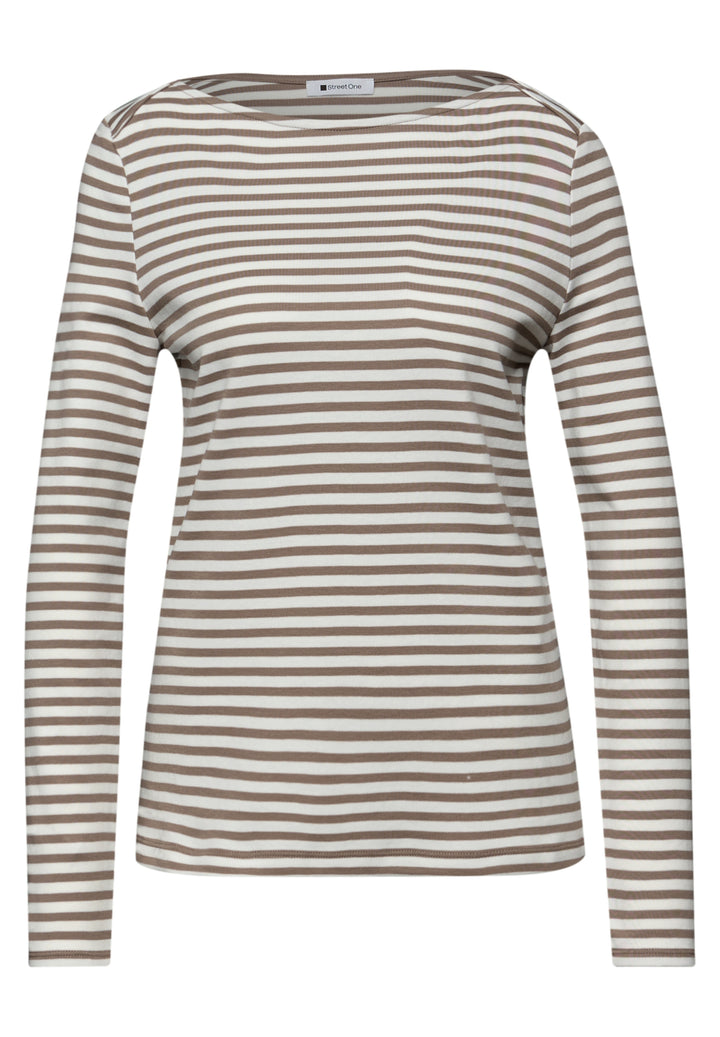 LTD QR u-boat yds stripe shirt, light terra mocha 27462 Bild 1