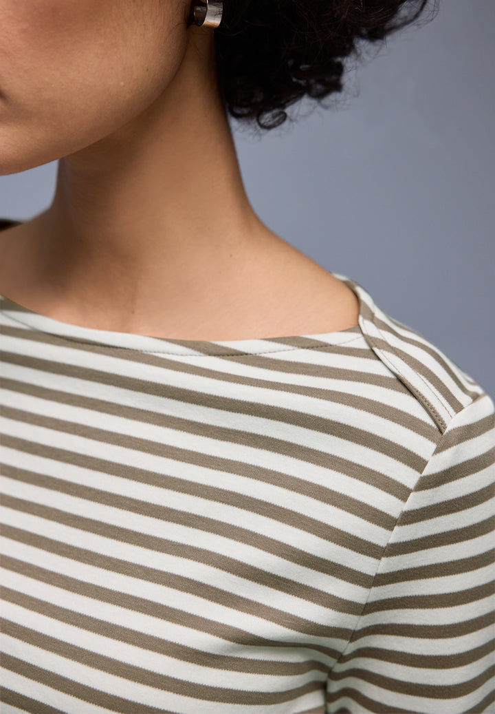 LTD QR u-boat yds stripe shirt, light terra mocha 27462 Bild 3