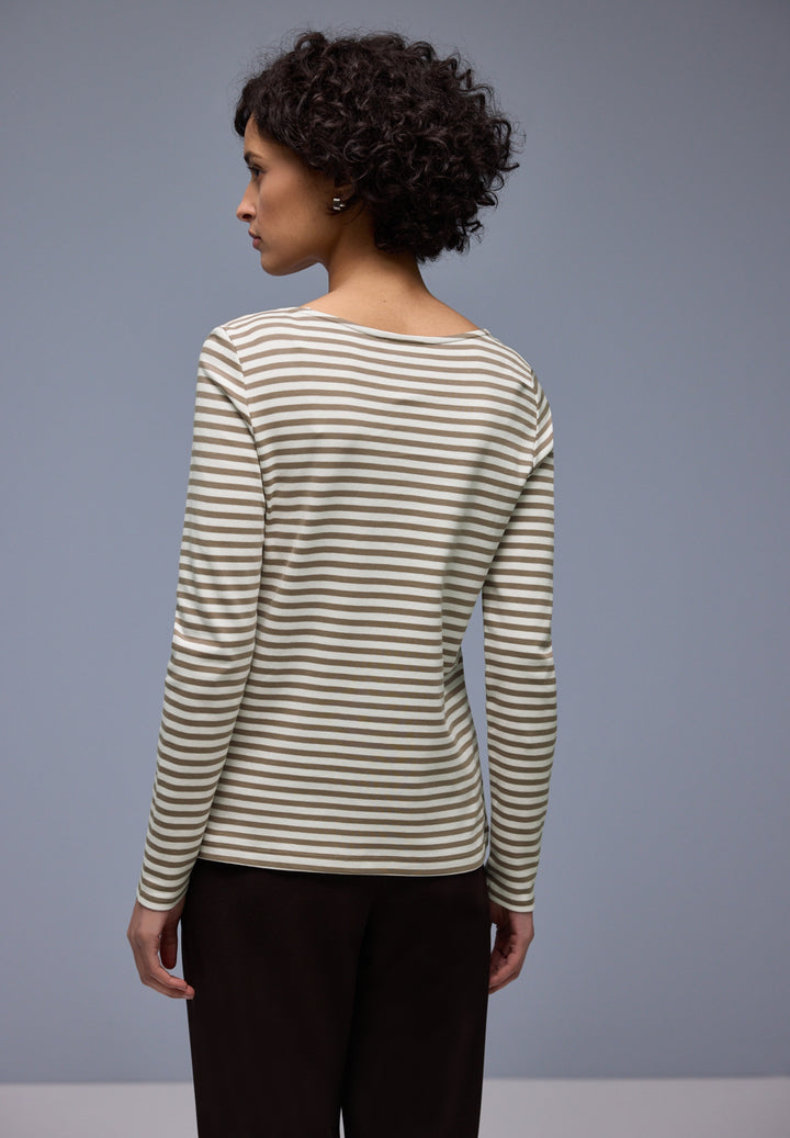 LTD QR u-boat yds stripe shirt, light terra mocha 27462 Bild 4