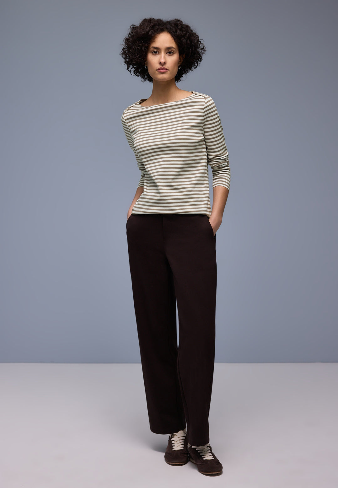LTD QR u-boat yds stripe shirt, light terra mocha 27462 Bild 5