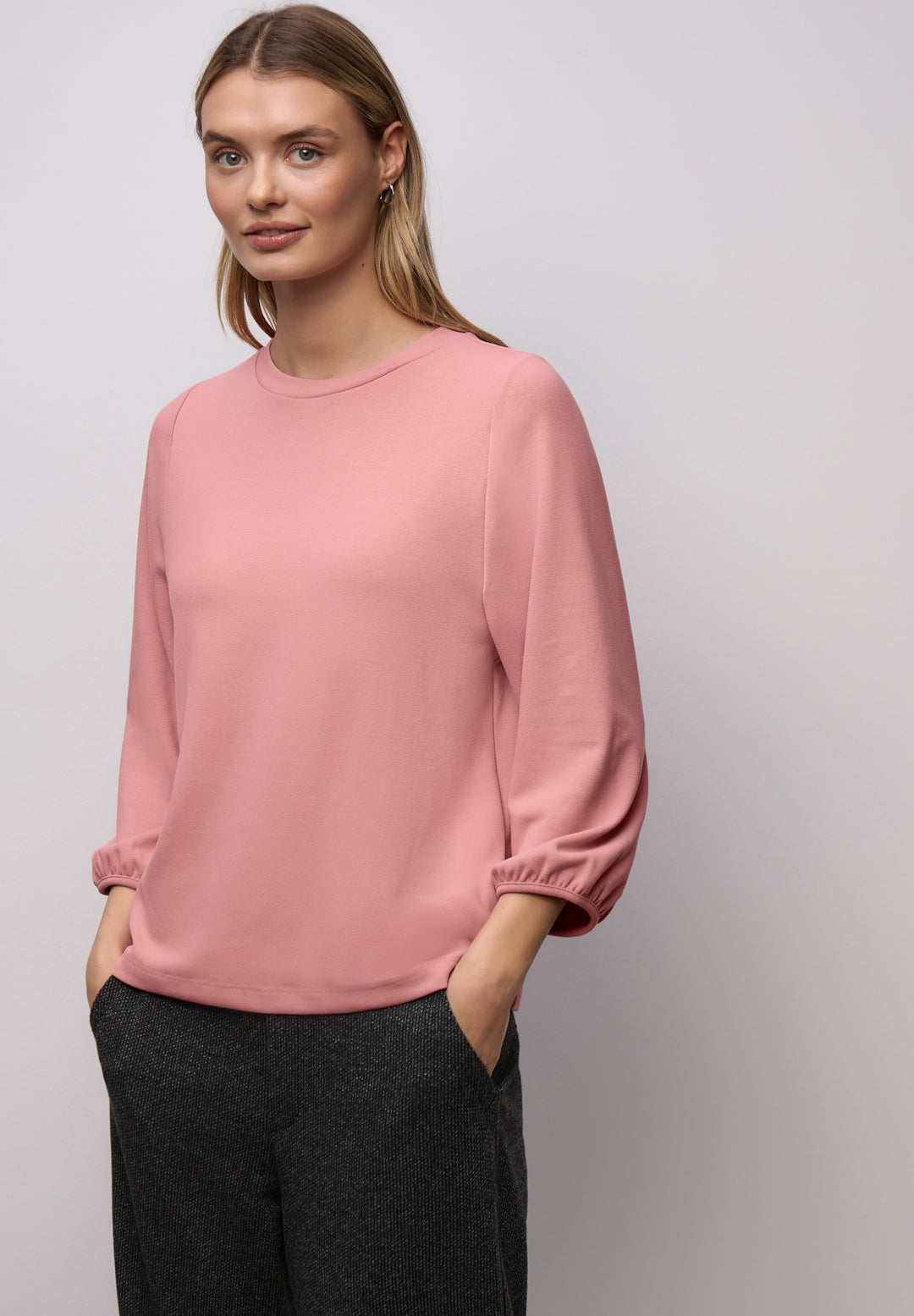 LTD QR uni jacquard shirt, powder pink 16874 Bild 3