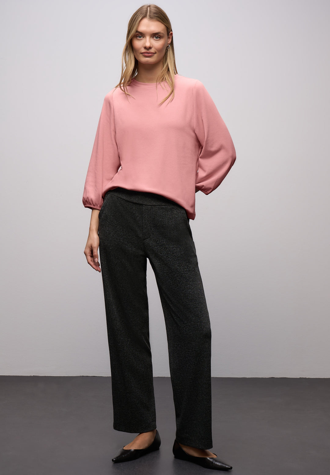 LTD QR uni jacquard shirt, powder pink 16874 Bild 5