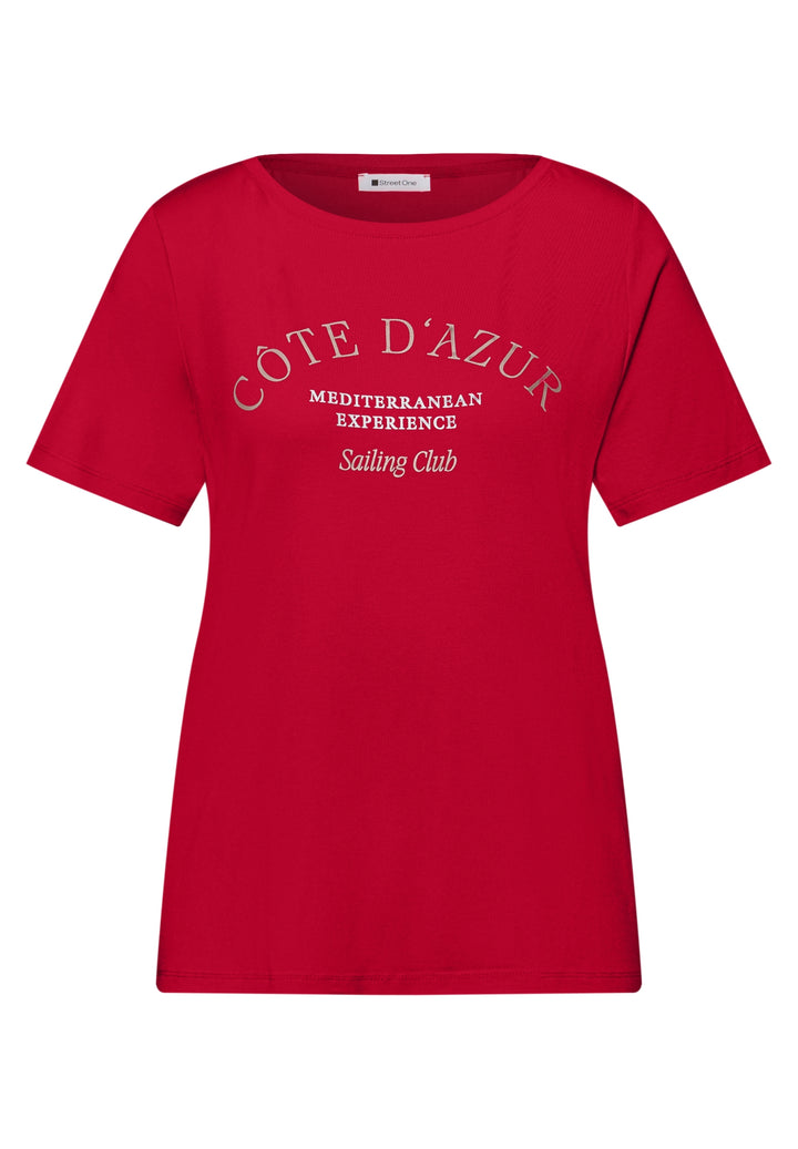 LTD QR wording print shirt, salsa red 37504 Bild 1
