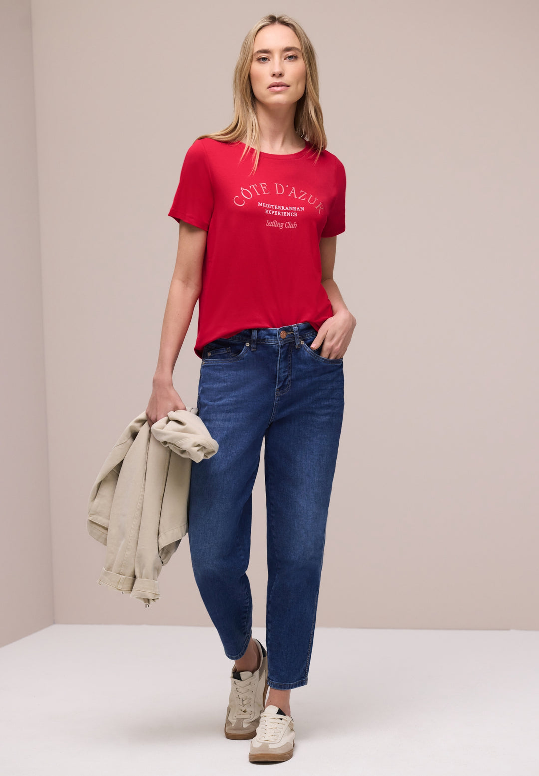 LTD QR wording print shirt, salsa red 37504 Bild 5