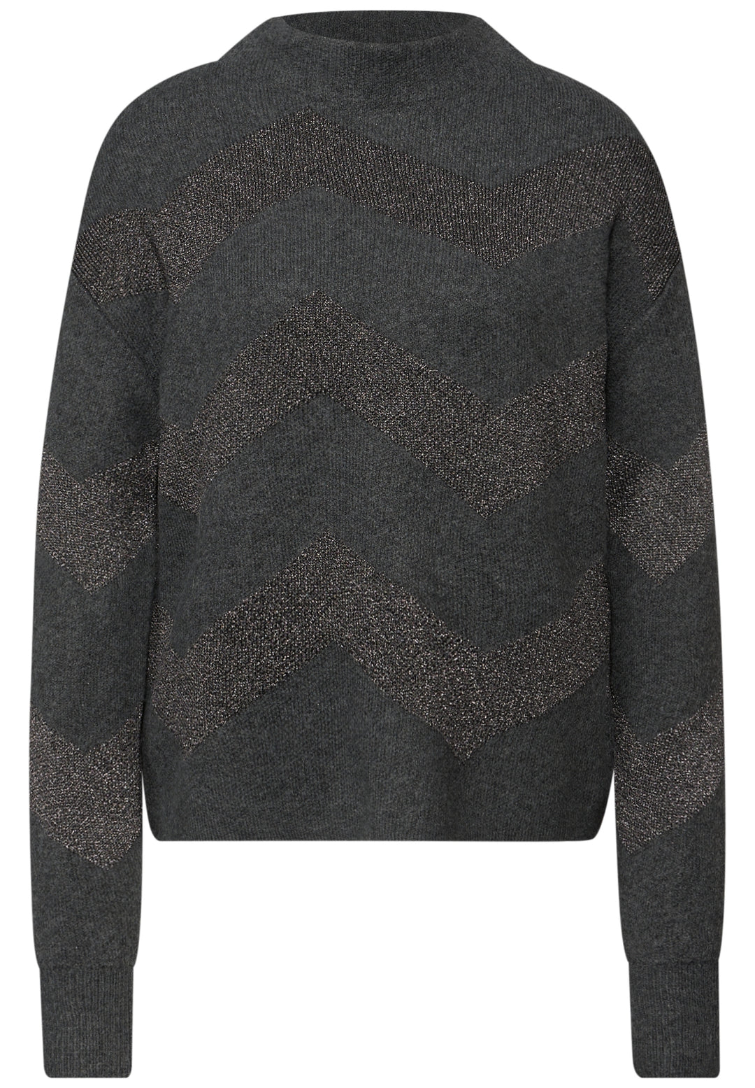 lurex jacquard sweater, gravel grey mel. 25959 Bild 1