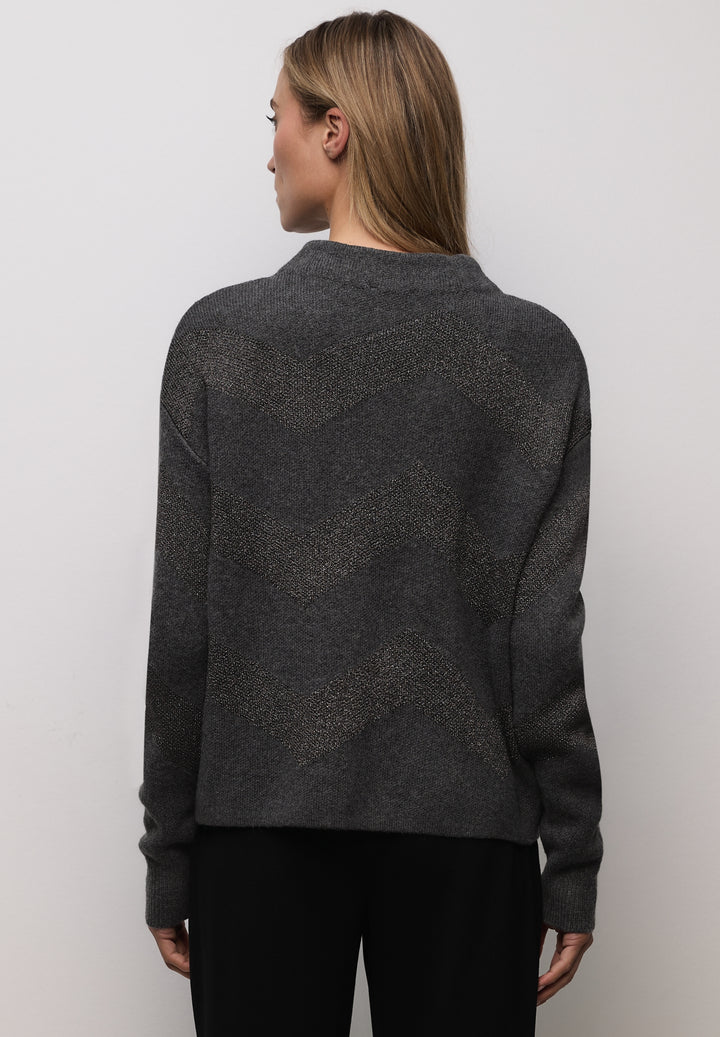 lurex jacquard sweater, gravel grey mel. 25959 Bild 4