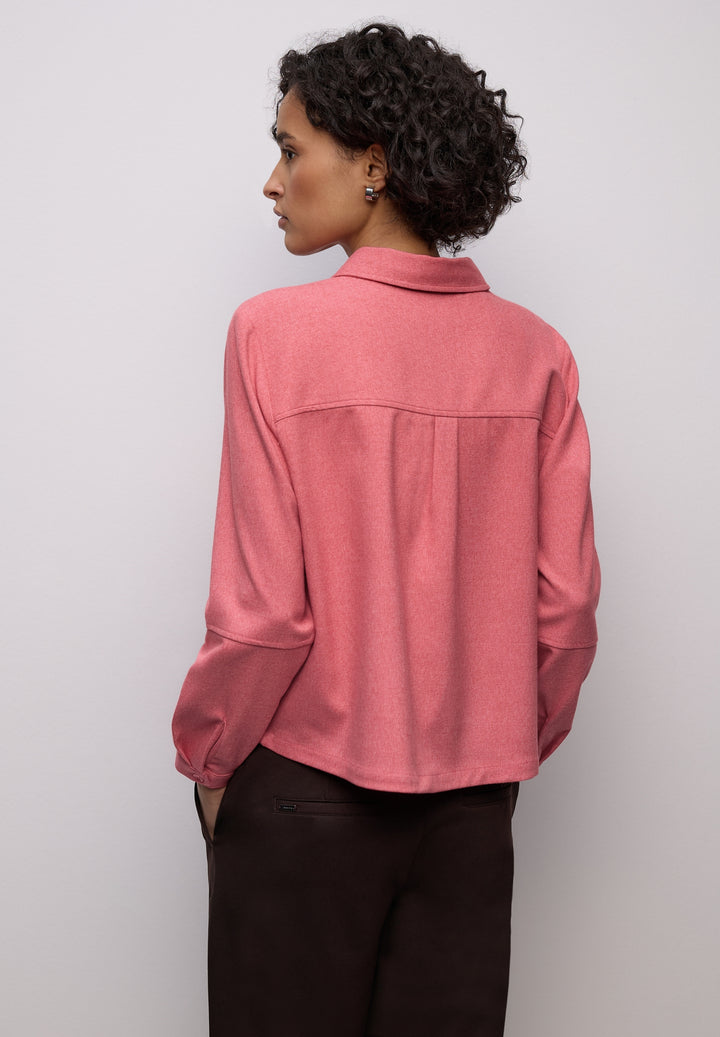 Melange shirtcollar blouse w p, striking coral mel. 17265 Bild 4