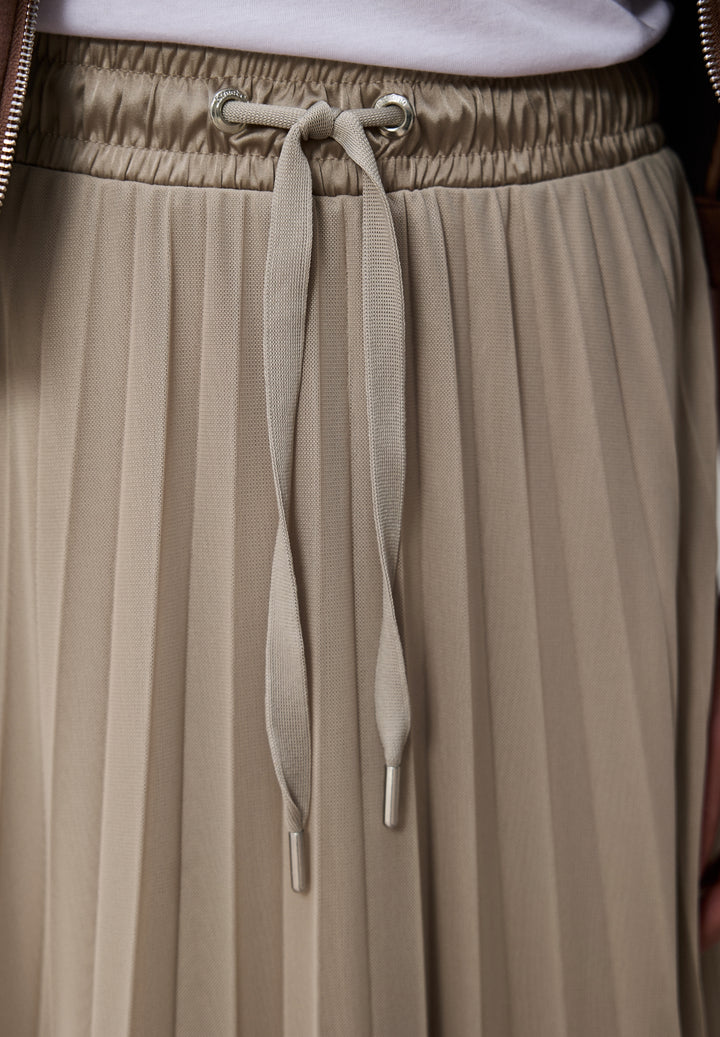 Mesh Plissée jog skirt_solid, safari beige 15617 Bild 6