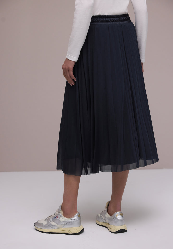 Mesh Plissée jog skirt_solid, shadowed navy 17502 Bild 4
