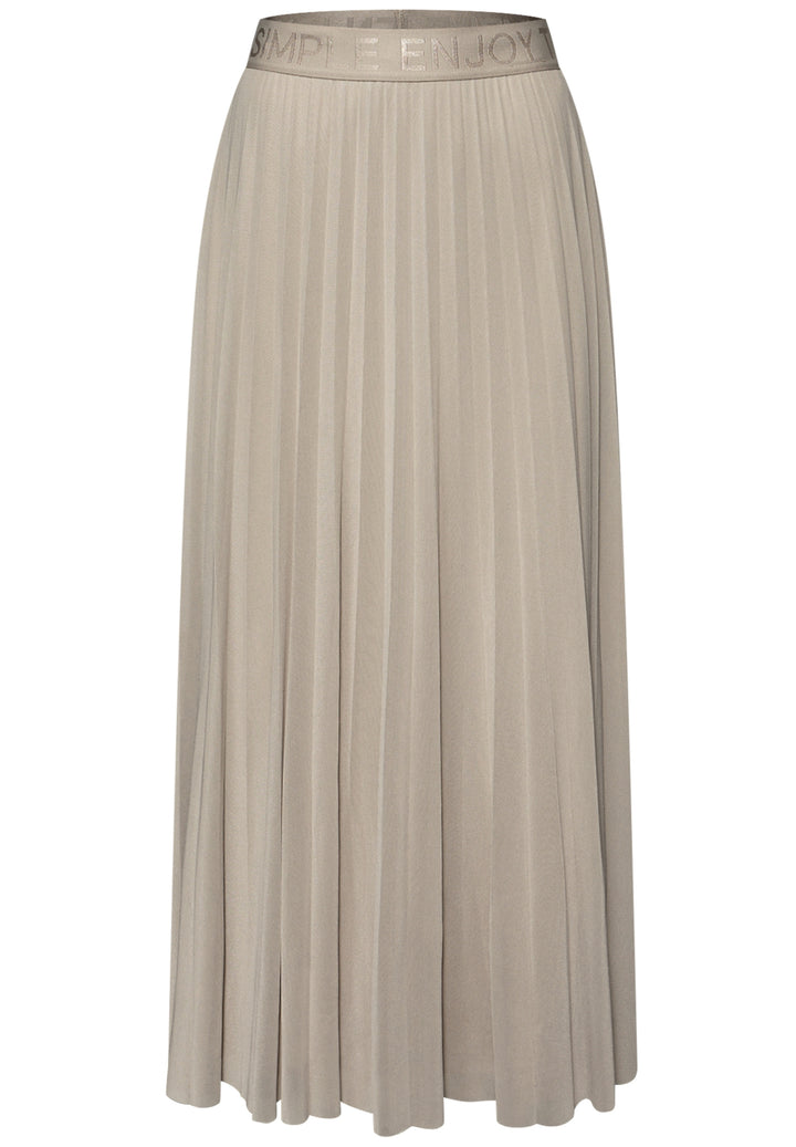 Mesh Plissée Skirt_solid, timeless beige 17278 Bild 1