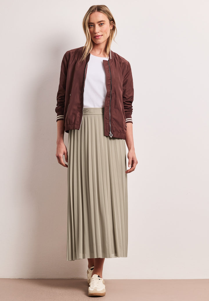 Mesh Plissée Skirt_solid, timeless beige 17278 Bild 3