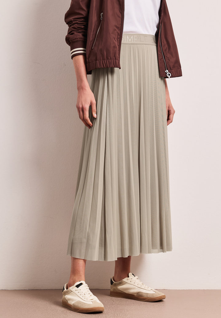 Mesh Plissée Skirt_solid, timeless beige 17278 Bild 5