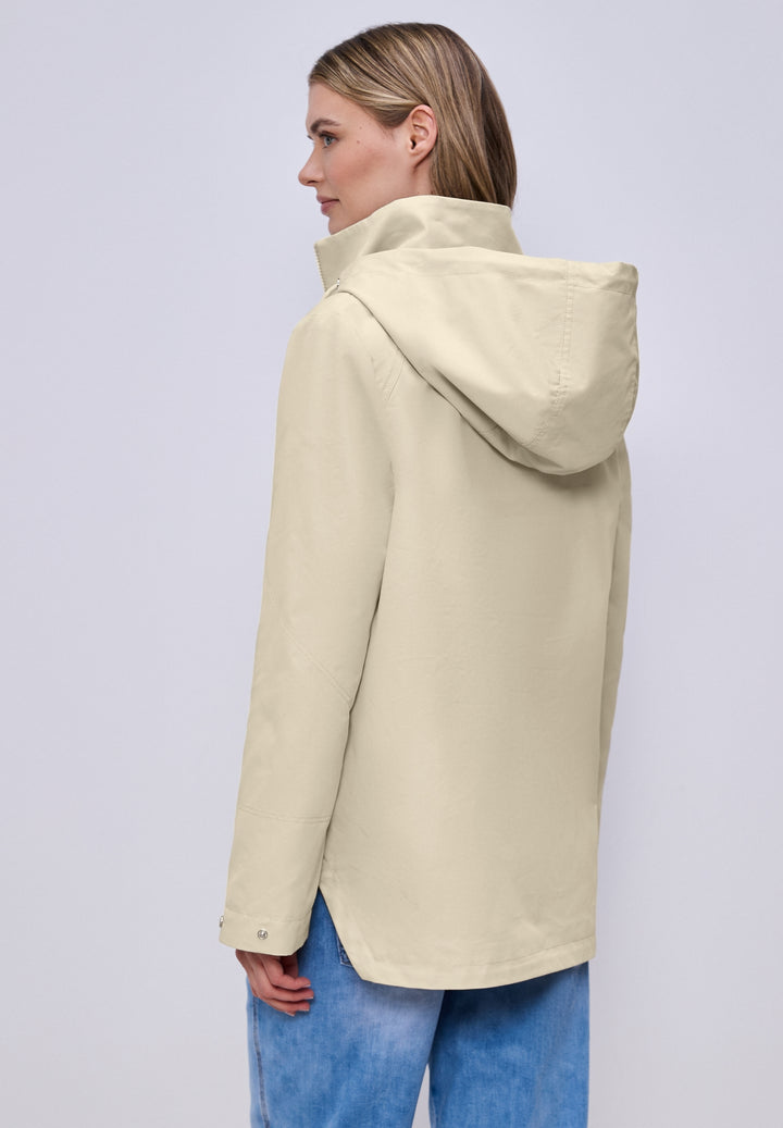 Mid Length Parka w. Hoody, powder beige 14347 Bild 5