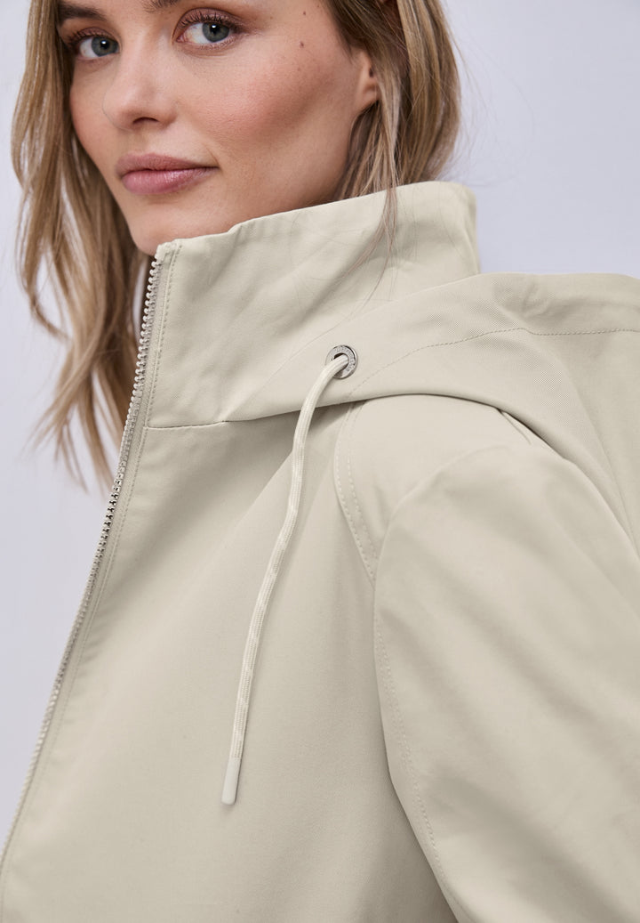 Mid Length Parka w. Hoody, powder beige 14347 Bild 7