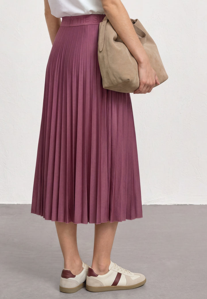 Midi skirt Plissée_solid, dark clouded blush 17733 Bild 4