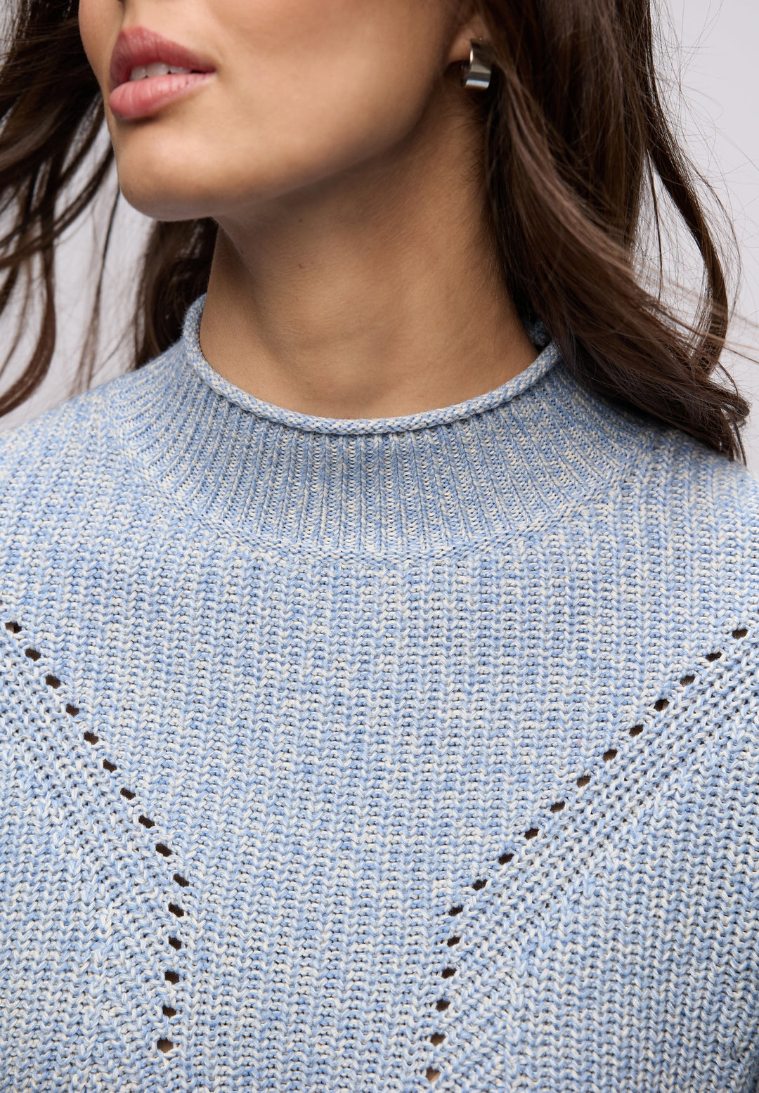 mouline turtle neck sweater, frosted blue 27149 Bild 6