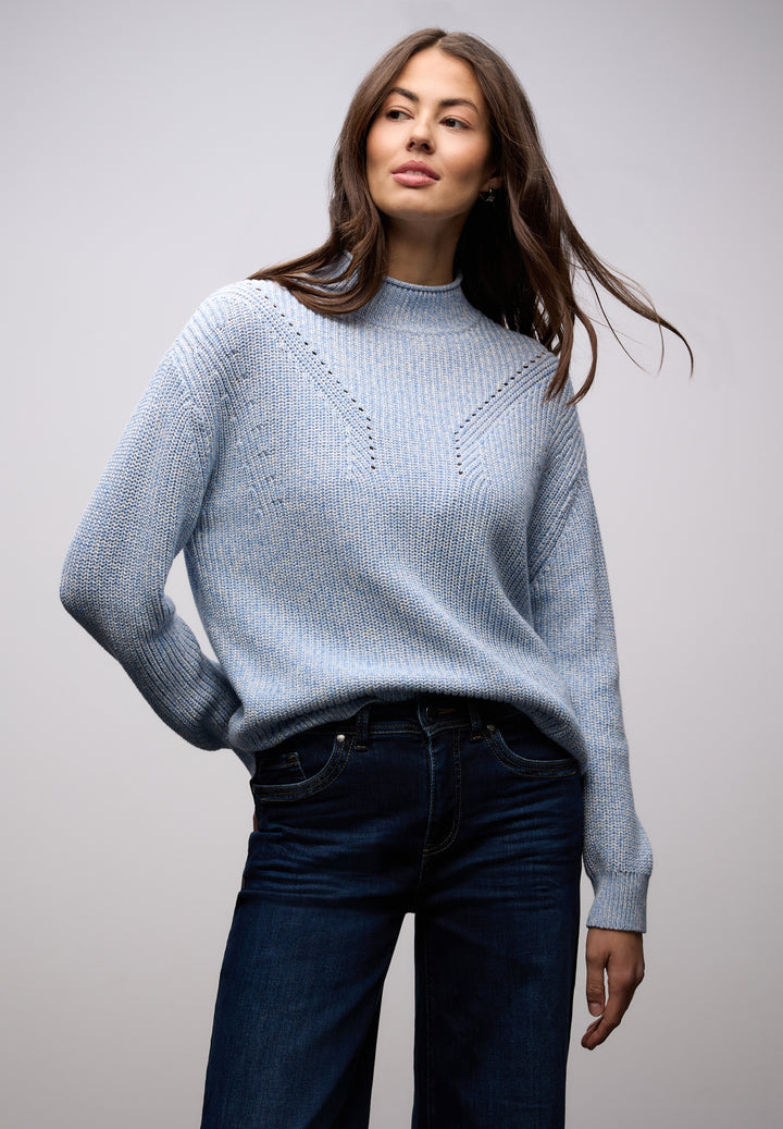 mouline turtle neck sweater, frosted blue 27149 Bild 7