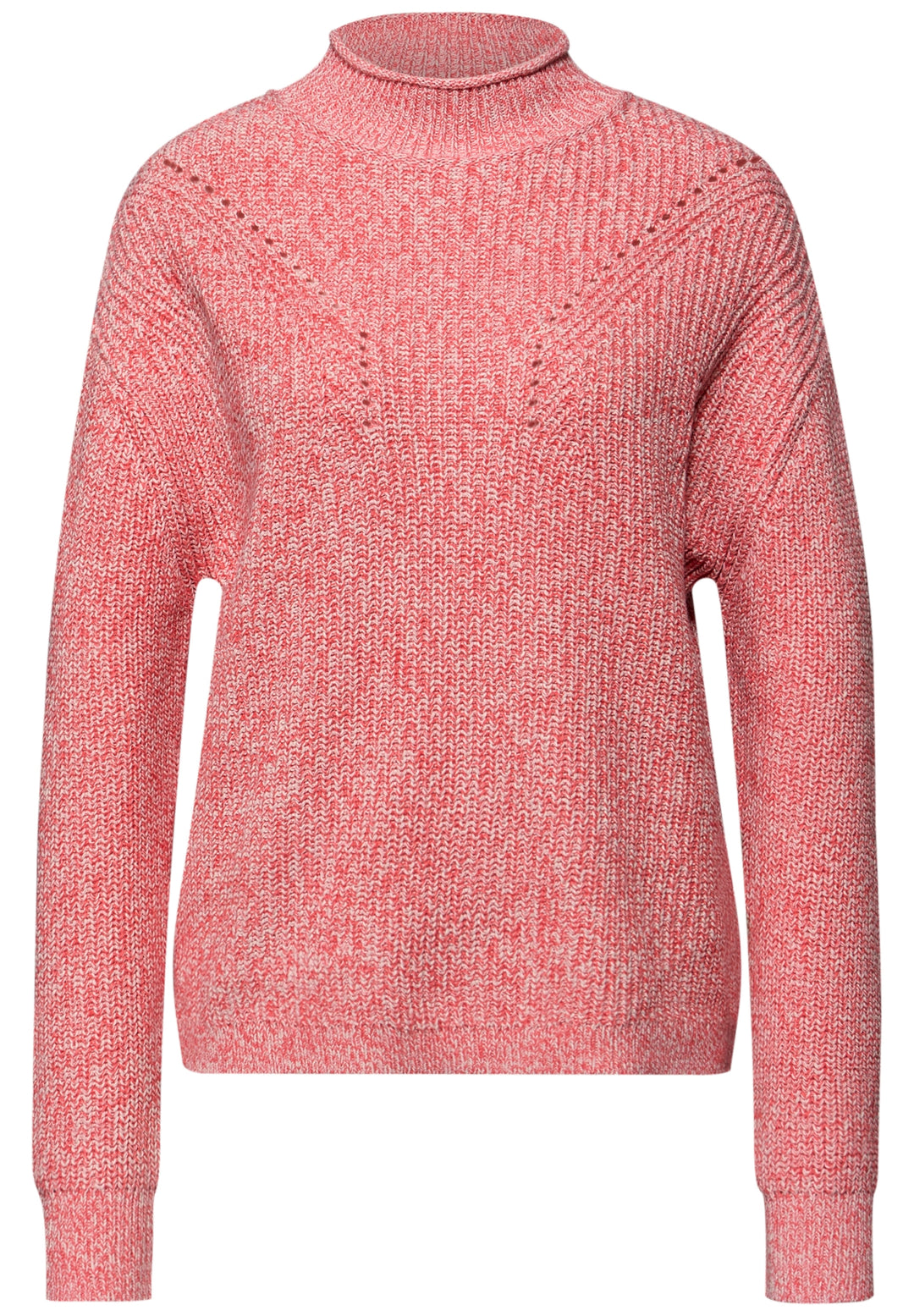 mouline turtle neck sweater, striking coral 27261 Bild 1