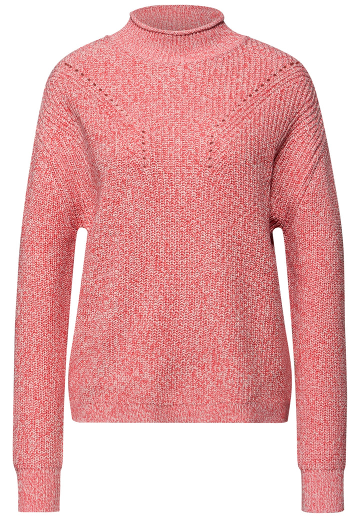 mouline turtle neck sweater, striking coral 27261 Bild 1