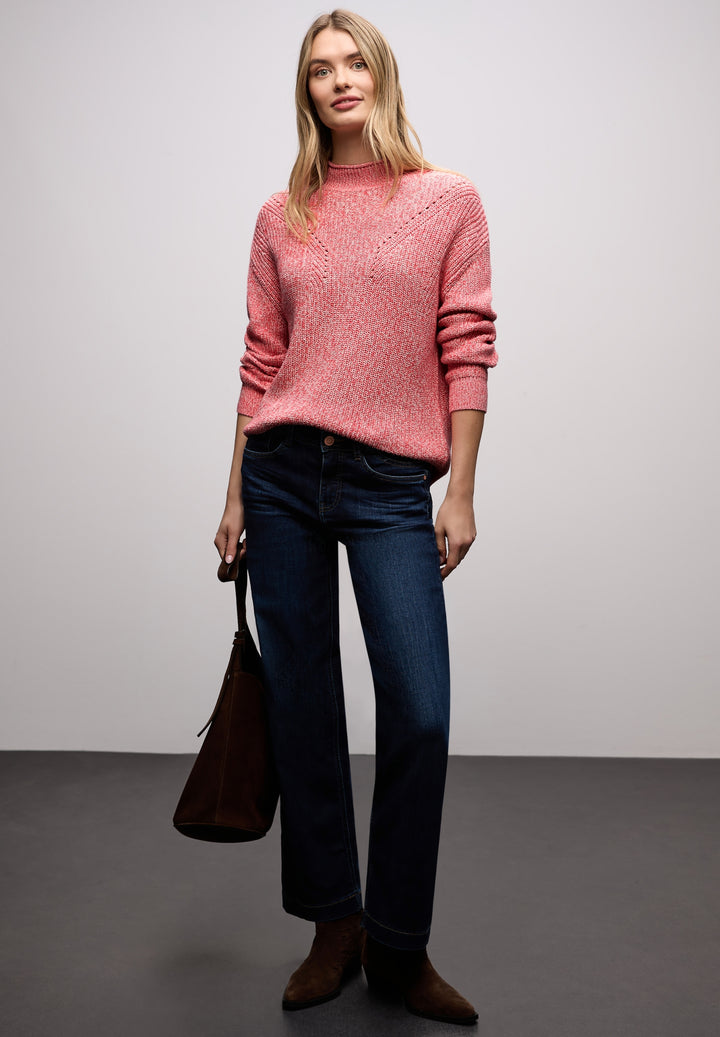 mouline turtle neck sweater, striking coral 27261 Bild 5