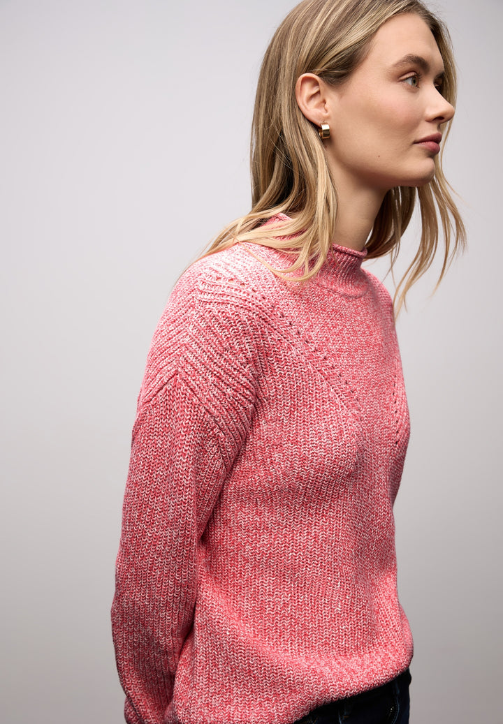 mouline turtle neck sweater, striking coral 27261 Bild 7