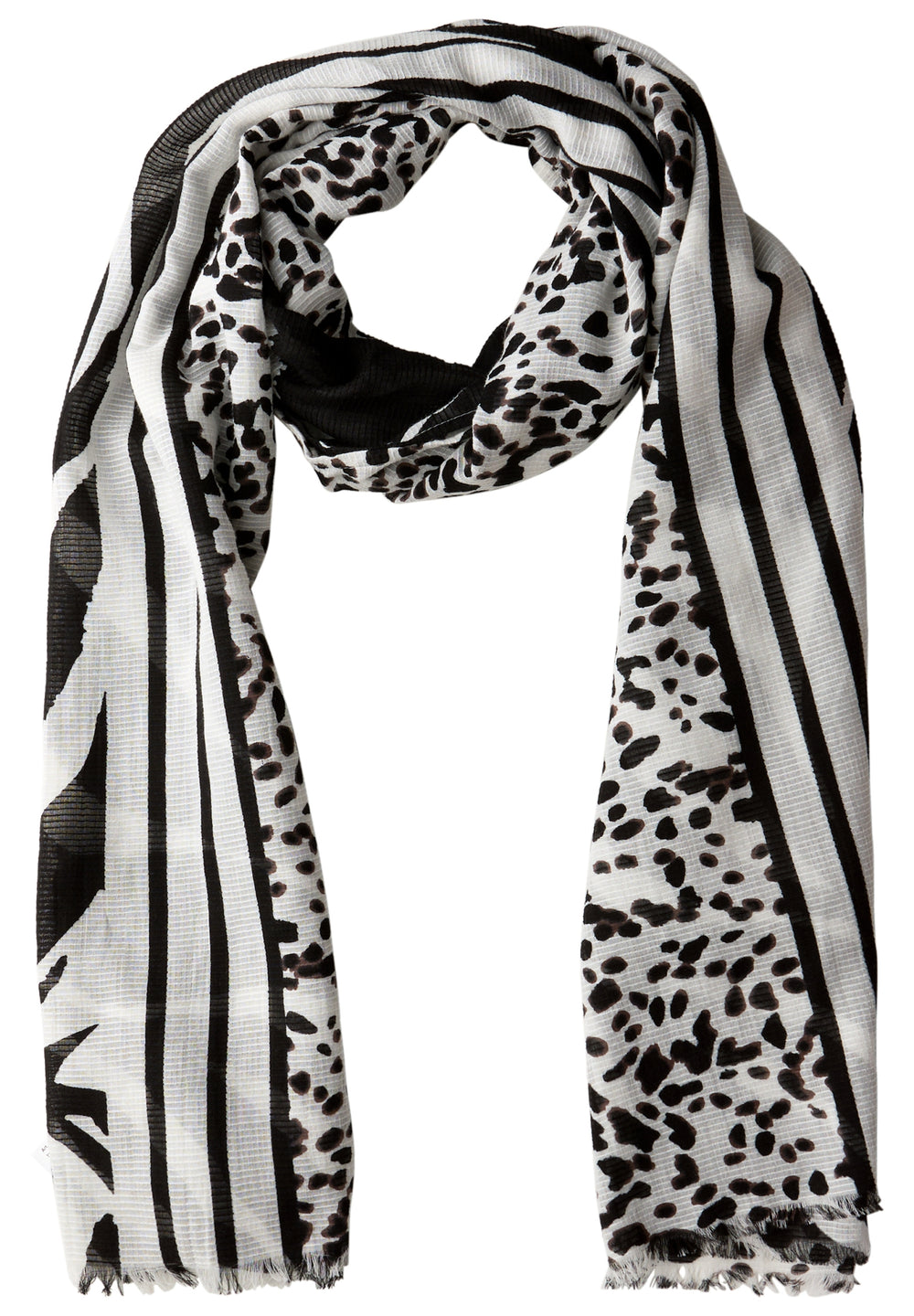 OP_Printed Textured Longscarf, Black 30001 Bild 2