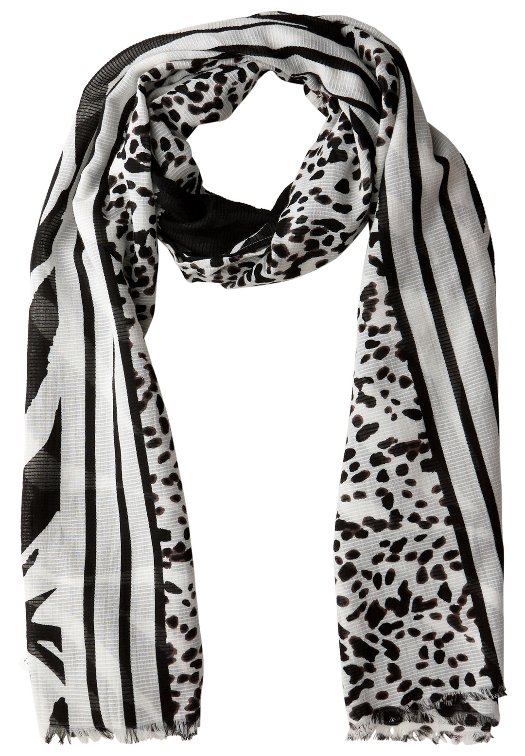 OP_Printed Textured Longscarf, Black 30001 Bild 2
