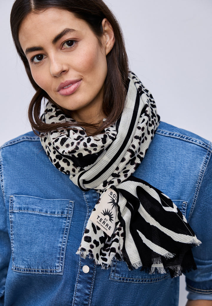 OP_Printed Textured Longscarf, Black 30001 Bild 6