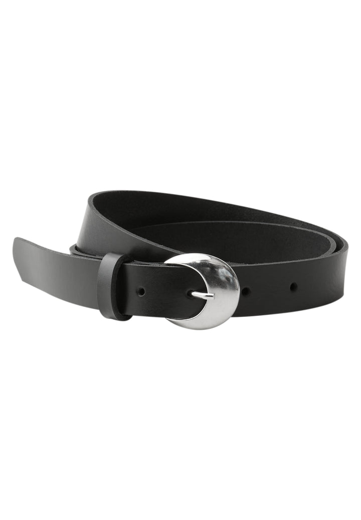OP_Structured Leather Belt, Black 10001 Bild 1