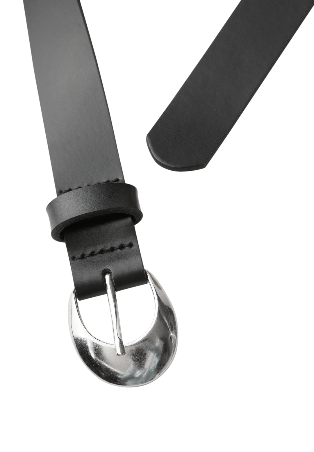 OP_Structured Leather Belt, Black 10001 Bild 2