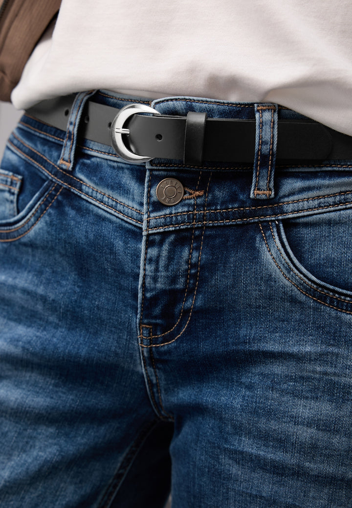 OP_Structured Leather Belt, Black 10001 Bild 3