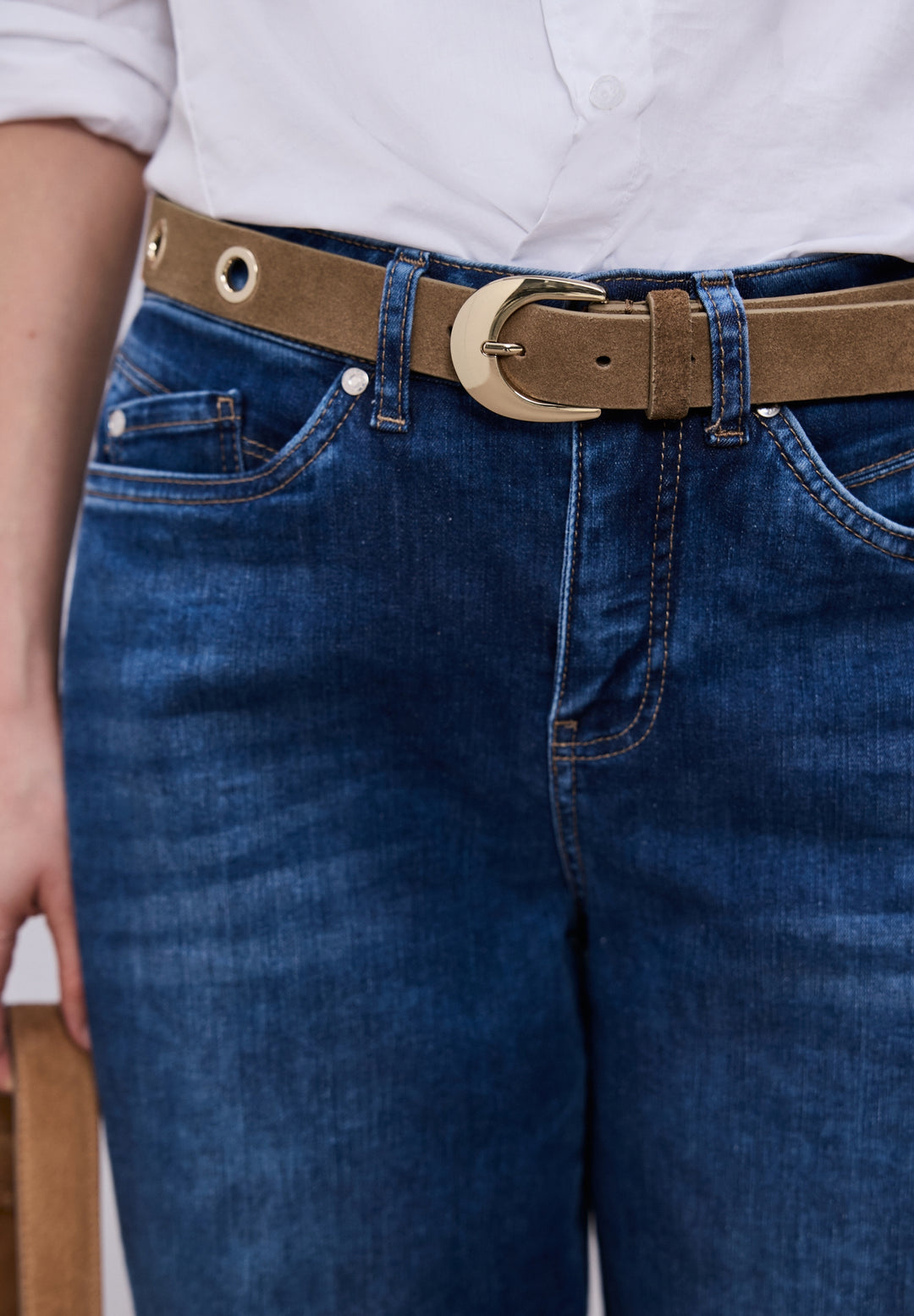 OP_Studded Velour Belt, cognac 10355 Bild 6