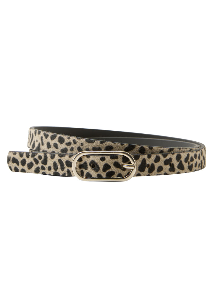OP_Thin Leo Belt with Fur Leat, Black 30001 Bild 2