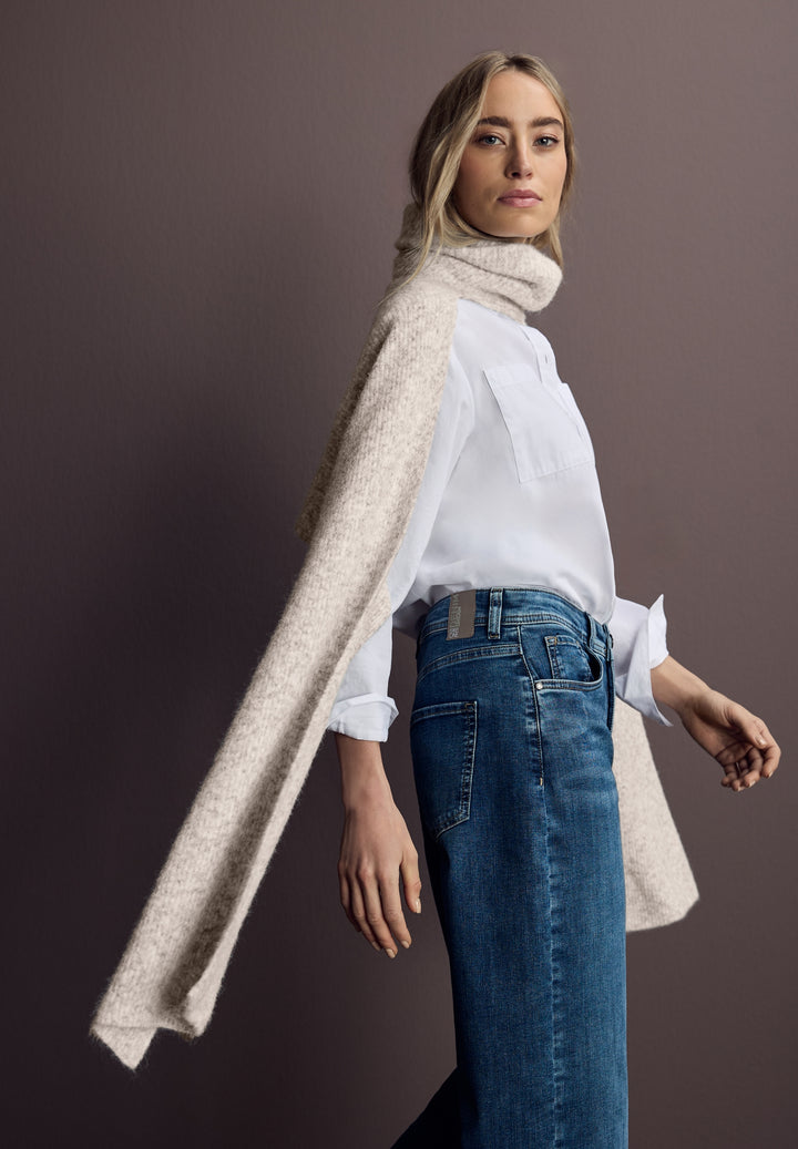 OP_ Turtleneck Long Scarf, soft sand melange 16148 Bild 3