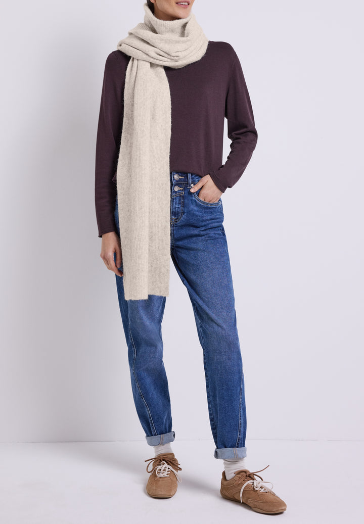 OP_ Turtleneck Long Scarf, soft sand melange 16148 Bild 4